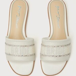 Betsey Johnson Tru Bride Slide Sandals